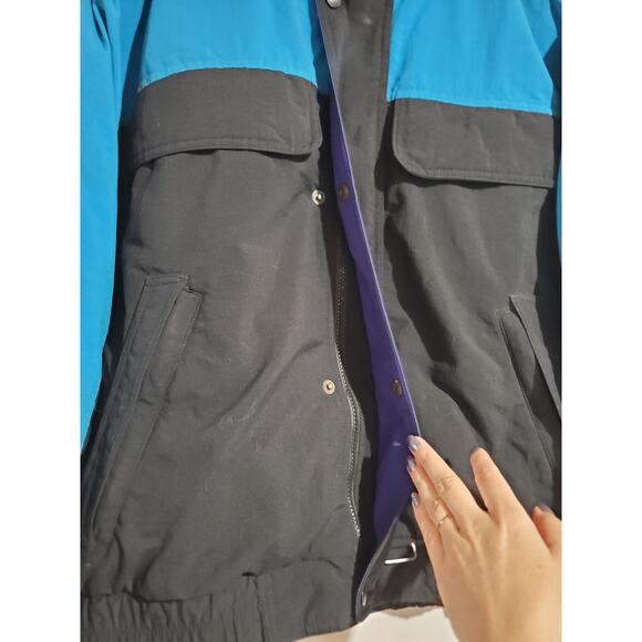 Vtg Eddie Bauer Mens Goose Down Insulated Puffer Lined Nylon Jacket Size L 80s - Picture 3 of 15